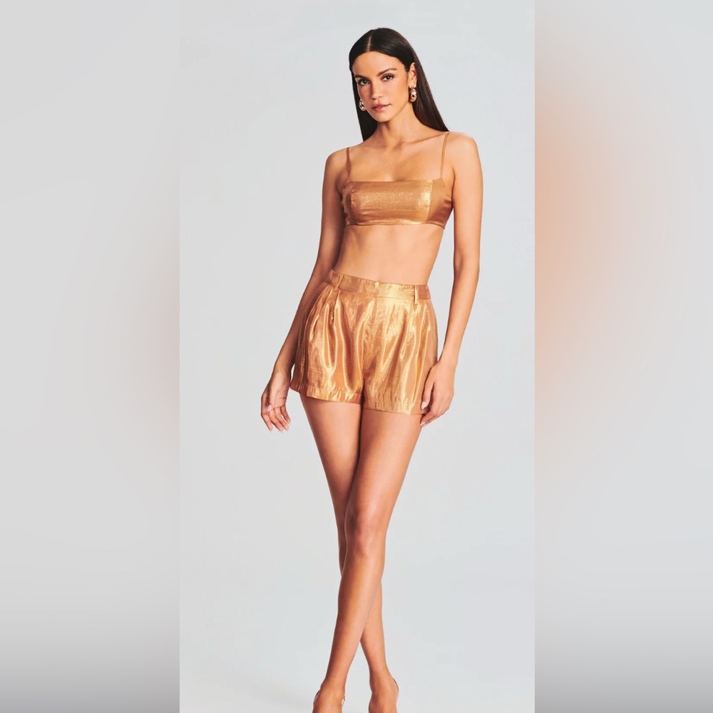 NWT Retrofete Vedra Bra Top Gold Size XS Festival Summer